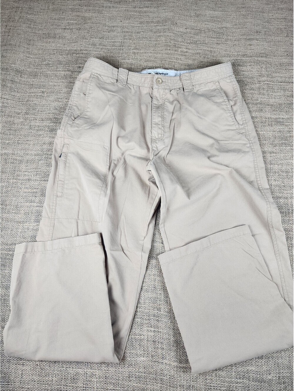 Weatherproof Beige Casual Pants with Side Pocket 36 x 32